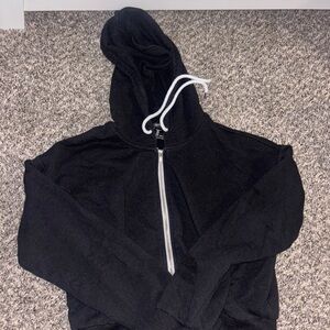 Forever 21 Black Zip-Up Sweater